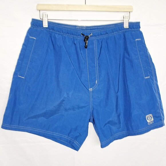 Ocean Pacific Vintage Nylon Blue Swim Shorts - Picture 1 of 4
